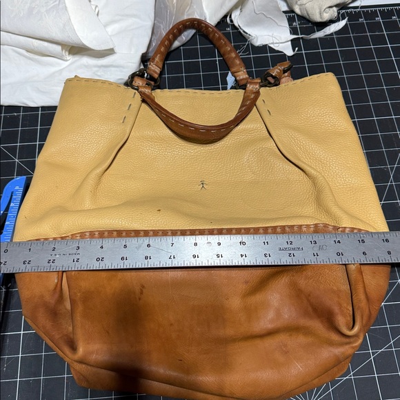 Chic Tan and Brown Leather Tote - Picture 14 of 16